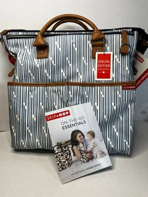 Skip Hop DUO Special Edition Luxe Diaper Bag In French Stripe w/ Changing Pad - Image 1 of 4