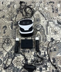 Used PlayStation VR 1 with Wires, Controllers, Headset And No Camera - Picture 1 of 8