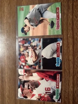 Dave Hollins, Chuck Finley y Reggie Sanders Topps #211, 96 y 136 Foto 1 de 4