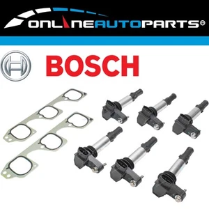 Holden VZ Commodore V6 set of 6 Ignition Coil Packs + Gasket Genuine BOSCH - Picture 1 of 4