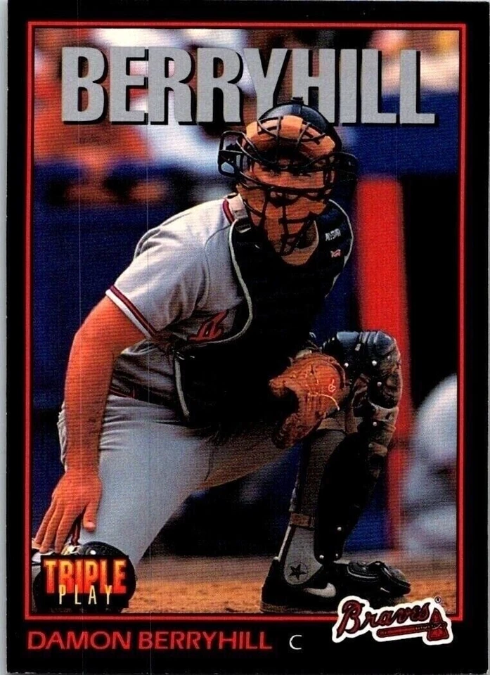 Damon Berryhill Atlanta Braves 113 Donruss Triple Play 1993 Baseball Card - Image 1 of 2