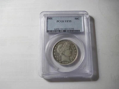 1904 Barber Half PCGS VF35 - Image 1 of 2