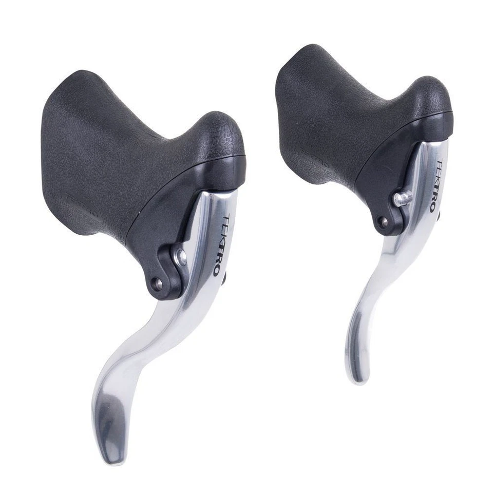 Tektro RL 520 Road Bike Drop Bar Linear pull brake Levers Pair Silver - Image 1 of 1
