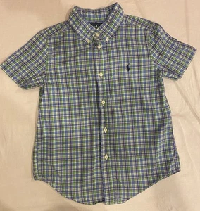 Ralph Lauren Boy's Short Sleeve Button Down Shirt/Polo Size 5 - Picture 1 of 4