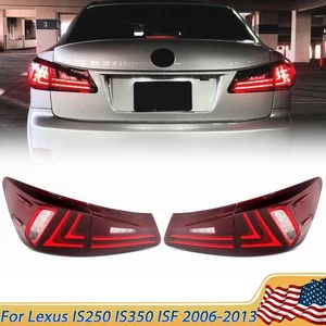 Par de luces traseras LED para Lexus IS250 IS350 ISF 2006-2013 lente roja L+R - Imagen 1 de 19