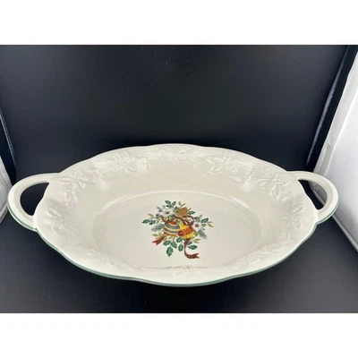 Mikasa Oval Serving Dish Christmas "Holiday Season" Basket  Tableware - Image 1 of 4