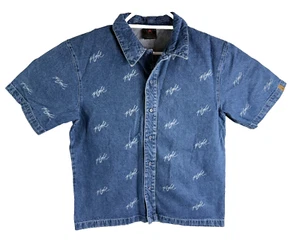 Top de mezclilla Jordan Flight Heritage azul gris para hombre talla pequeña FN4653-436 - Imagen 1 de 12