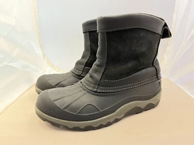 Botas de neve REI Baffin Tech feminina couro preto inverno tamanho 7 lã isolada - Imagem 1 de 4