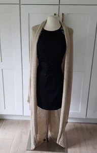 Calypso St Barth Cardigan OS Oatmeal Beige Open Knit Duster Slouchy Sweater - Bild 1 von 3