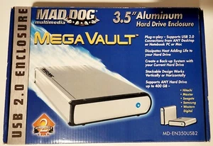 MAD DOG Mega Vault MD-AEN350COM 3.5” Aluminum Anodized Hard Drive Enclosure - Picture 1 of 7