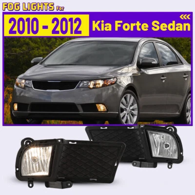 For 2010-2012 Kia Forte Sedan Fog Lights Front Bumper Lamps Wiring Switch Kits - Image 1 of 4