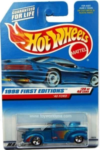 1998 Hot Wheels #654 First Editions #20 '40 Ford Thailand chrome Base - Picture 1 of 1