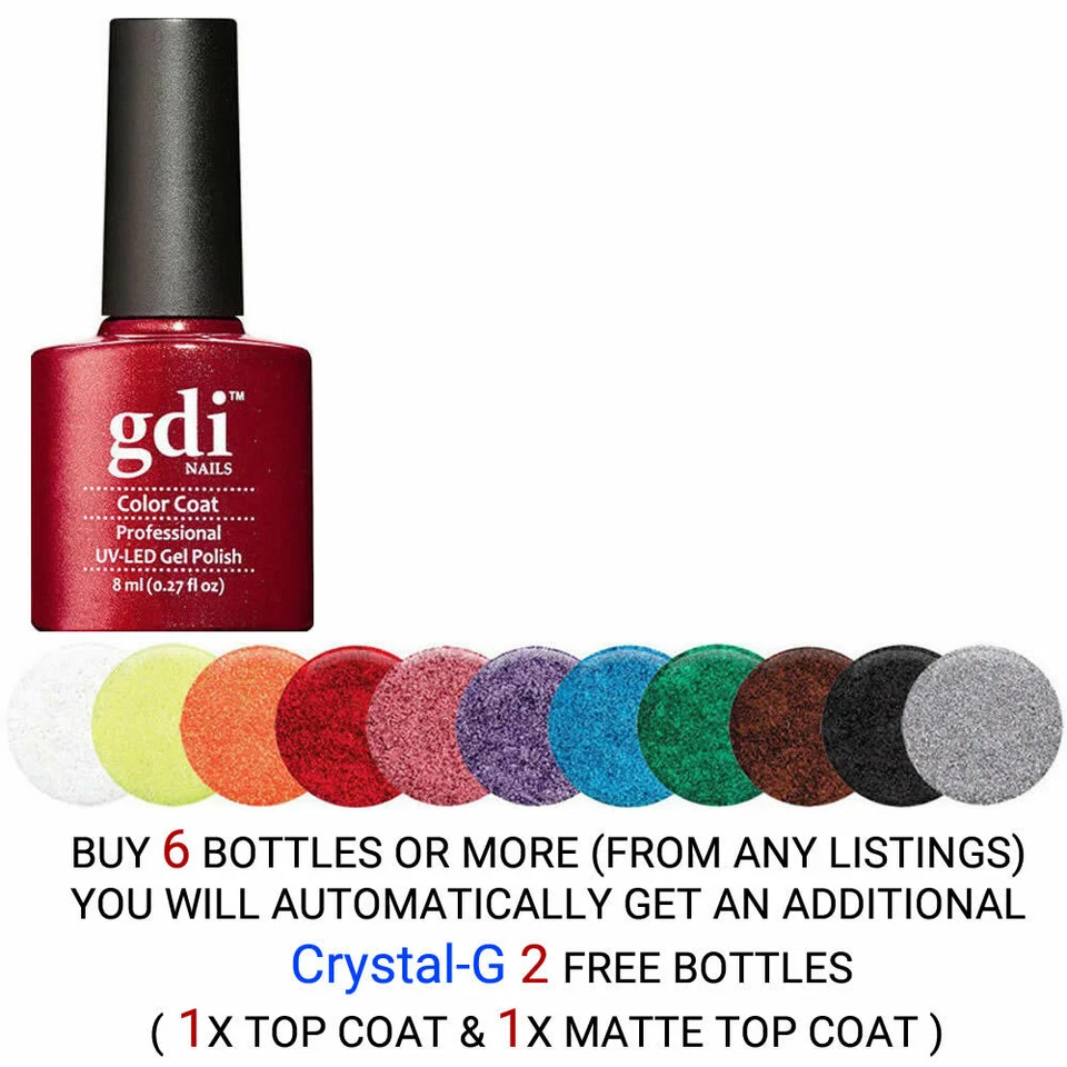 Fine Glitters / Shimmer By gdi nails UK UV/LED Soak Off Gel Nail Polish