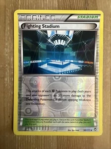 Fighting Stadium - 90/111 - Uncommon - Reverse Holo PL/MP, English Pokemon Furio - Picture 1 of 2