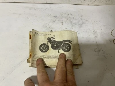 Honda CB750 1982 Nighthawk manual del propietario - falta cubierta - perfectamente legible Foto 1 de 3