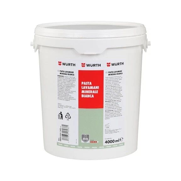 Pasta Lavamani Crema Minerale Consistente con Microgranuli 4L - WÜRTH 0893955142 - Immagine 1 di 4