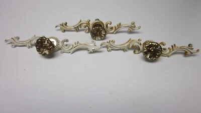 Vintage 6" French Provincial Cabinet/Dresser Knob & Backplate, 13 Available - Image 1 of 4