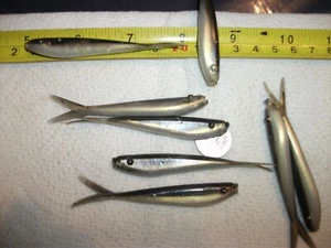 100-3"-crappie bass walleye-SHAD MINNOW-jigs-grubs-drop shot-flukes-split tails - Picture 1 of 8