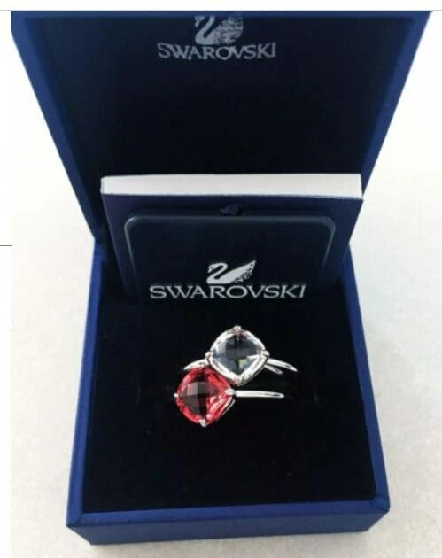 Swarovski LEA Rings Pair of Rings, Indian Pink (Small/52/6) -1051240 New - Image 1 of 1