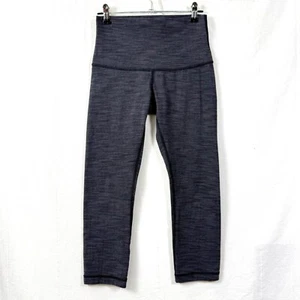 Lululemon Wunder Under Crop Legging Sz 4 Hi-Rise Full-On Luon 21" Slate SpaceDye - Picture 1 of 9