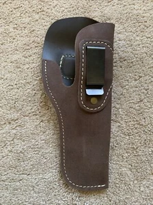 NEW Triple K Survivor LARGE SEMI AUTO Leather IWB Holster BROWN RIGHT MSRP $59 - Picture 1 of 11