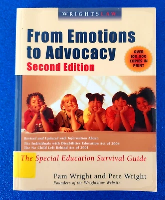 FROM EMOTIONS TO ADVOCACY SECOND EDITION PAPERBACK SPECIAL EDUCATION GUIDE - Image 1 of 4