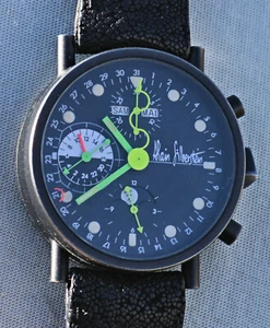 Très Rare Krono 1 Acier PVD Noir Alain Silberstein Édition Limitée Bauhaus - Bild 1 von 24