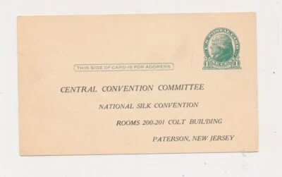 D336203 USA Preprinted Silk Convention Postal Stationary, mint unused 1 c - Image 1 of 2