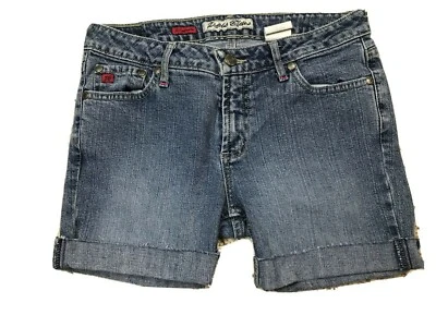 Pantalones Cortos de Denim Paris Blues Para Mujer Junior Soulmate Elastizados Talla 7 (Cintura 28") Foto 1 de 4