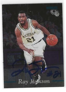 Carta Ray Jackson firmata 1995/96 Classic Rookie #70 Michigan - Foto 1 di 2