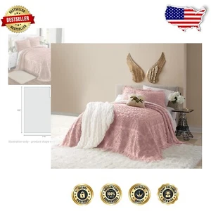 Machine Washable Luxury Floral Chenille Comforter - California King Bedspread - Picture 1 of 4