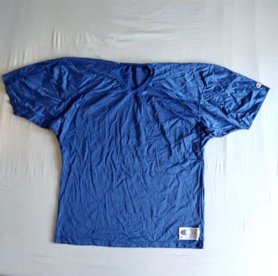 Vintage Champion Blank Black Football Jersey Size 2XL 70's - Image 1 of 4