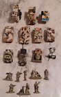 19 Vtg GALOOB Micro Machines Military Lot - Tank, Truck, Jeep, Soldier, Launcher