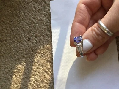 Beautiful diamond Tanzanite ring white gold - Image 1 of 4