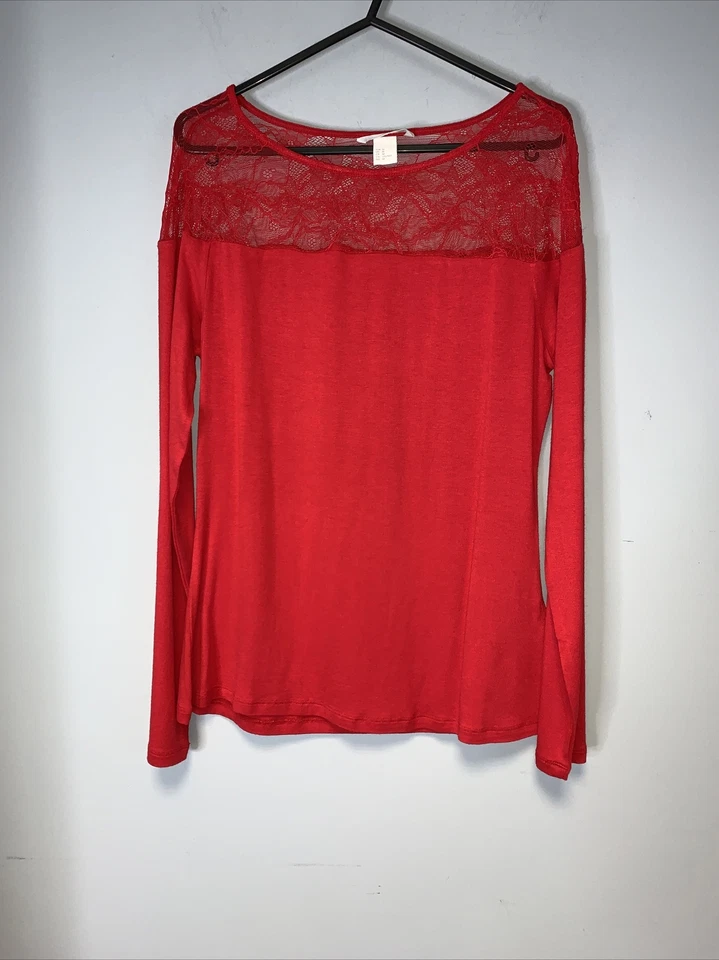 Ladies red long sleeve top from H&M size eur m  - Image 1 of 4