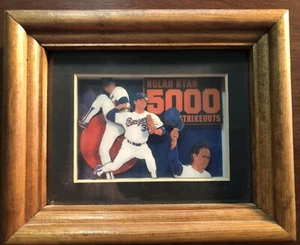HANDGEMACHTE NOLAN RYAN 5000 STRIKEOUTS 3D BASEBALLKARTE IN MATTIERTER SHADOWBOX - EINZIGARTIG - Bild 1 von 4