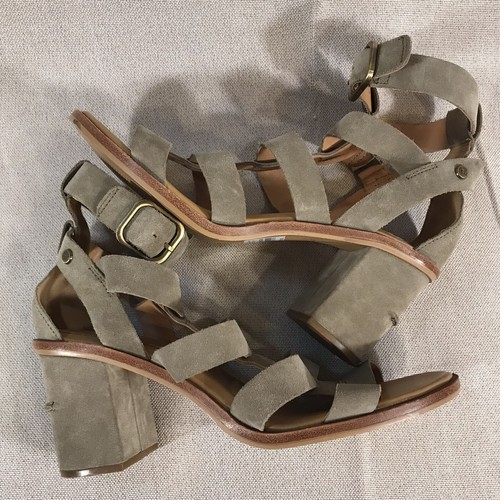 Sandalo UGG Macayla antilope con cinturino e tacco a blocco taglia 9 1090434 morbido scamosciato boho