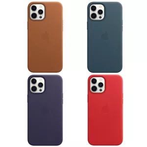 Oryginalne skórzane etui ochronne Apple iPhone 12 PRO MAX Leather Case Cover MagSafe - Zdjęcie 1 z 21