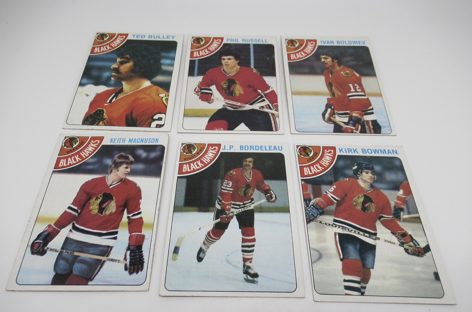 Chicago Black Hawks 1978 Topps LOT of 6 including Keith Magnuson Hockey Card's