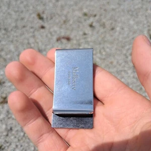 Clip de dinero vintage, Mulberry England, acero inoxidable, LL-224 - Imagen 1 de 6