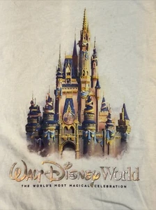 Walt Disney World 50th Anniversary cropped Shirt Cinderella Castle 3X Runs large - Picture 1 of 13