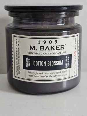 Vela colonial flor de algodón perfumada tarro vela | 2 mechas mezcla de soja natural  Foto 1 de 4