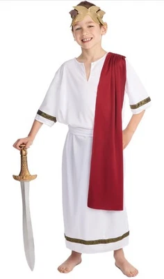 Bristol Novelty Roman Emperor Childs Costume, Kids Fancy Dress Age 10 - 12 Years — 第 1/4 张图片