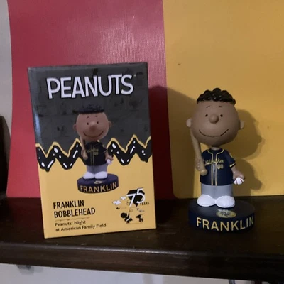 2025 FRANKLIN PEANUTS MILWAUKEE BREWERS THEME NIGHT BOBBLEHEAD - NEW IN BOX! - Image 1 of 4