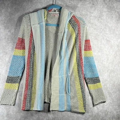 Cárdigan Suéter Vintage Havana Para Mujer Talla Grande Gris Tejido Abierto Con Capucha Boho  Foto 1 de 4