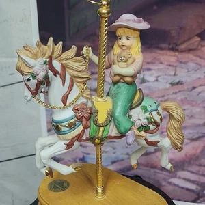 Breckenridge music box Colorful Carousel Horse Figurine 9 x 6.5 x 4 - Picture 1 of 9