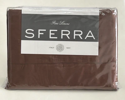 Juego de Sábanas Sferra Matteo King Chocolate 100% Algodón Satén Hecho en Italia Foto 1 de 4