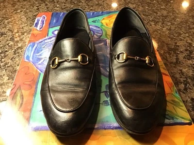 Mocasines Gucci Brixton Mujer Cuero Negro Horsebit Talla 39 EU EE. UU. 8.5 414998 13B Foto 1 de 4