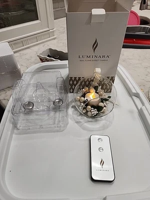 Украшение Luminara Real Flame Effect Candle Berry серебристые тона  - Изображение 1 из 4