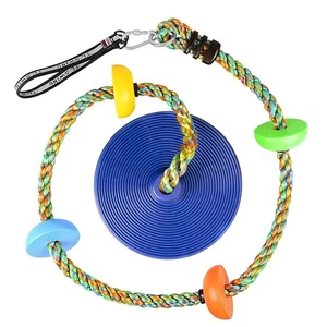 Arrampicata Corda Altalena Bambini Con Piattaforma e Disco Set Playset Accessori - Foto 1 di 24